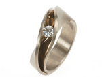 Witgouden ring met diamant